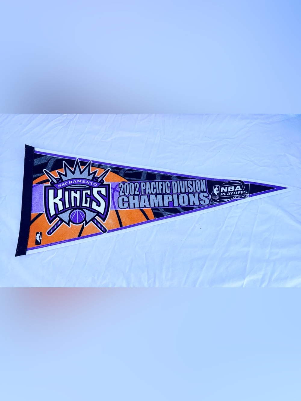 Vintage Sacramento Kings 2002 Pacific Division Champions Felt Pennant Flag